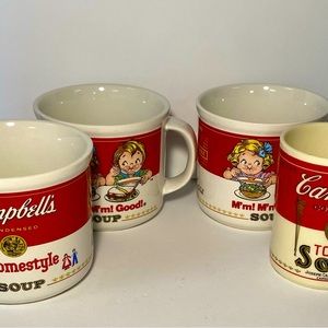 Vintage Campbell’s Soup Mugs and Bowls Set | Lot of 4 Pieces Westwood 1989 VTG